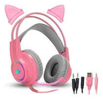 Comprar Headset Gamer Rgb Xbox Ps4 Ps5 Led  Gatinho Pc Cel Usb Knup
