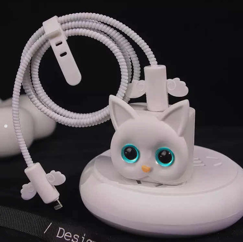 . Protectores De Cargador Y Cable Para iPhone 12 13 Gato