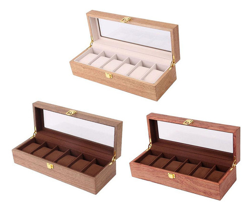 Mz Caja De Reloj Vintage Ranuras For Hombres, Caja De Una