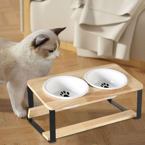 Cuencos Para Mascotas, Comedero Para Gatos Con Huella