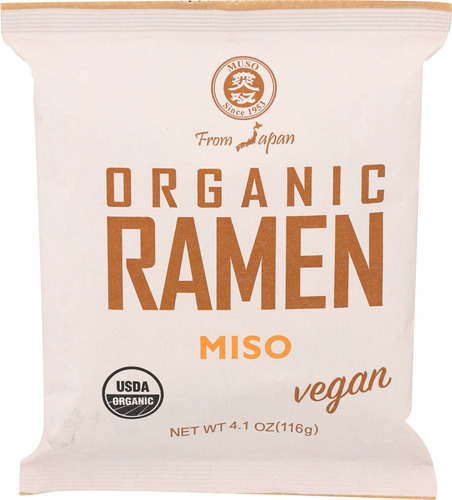 Muso From Japan Organic Ramen, Miso, Vegano, Certificado Org