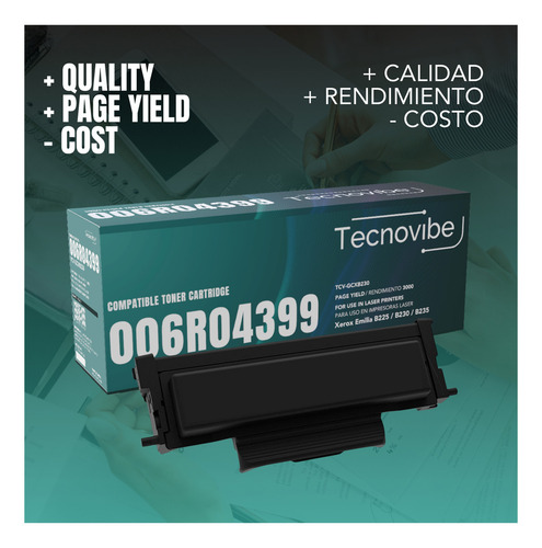 Toner Alternativo Tecnovibe 006r04399 Para Xerox Emilia B230 B235 B225