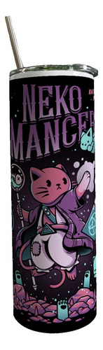 Termo Skinny Tumbler De Nekomancer Gato