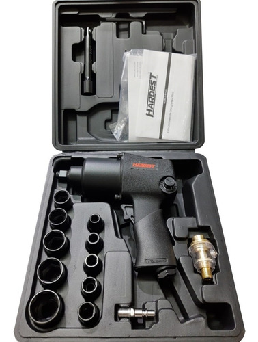 Imagen 4 de 10 de Set 17p Llave Impacto Neumatica Hardest 1/2 575nm 2 Martillo