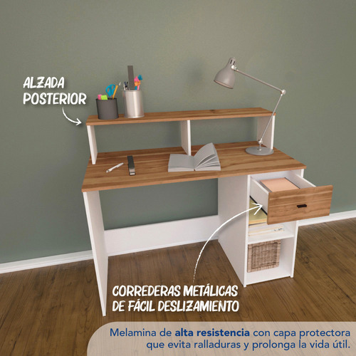Escritorio Centro Estant Turin Blanco Paraiso Ancho 116cm