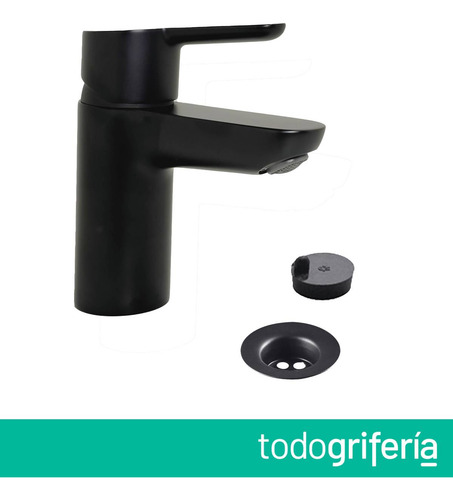 Grifería De Lavatorio Monocomando Fv Puelo Negra 181/b5ng