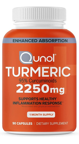 Qunol Turmeric Curcumin 2250mg La Mas Alta Potencia