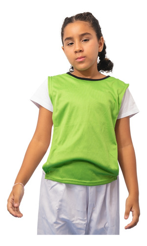 Kit C/15 Coletes Infantil De Futebol Treino Jogosimples1 Fit Cor Verde