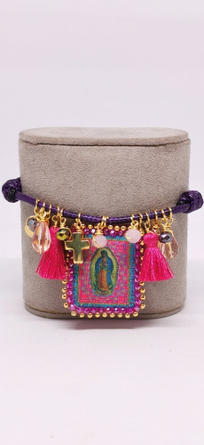 Imagen 4 de 6 de Pulsera Cordón Escapulario Virgen