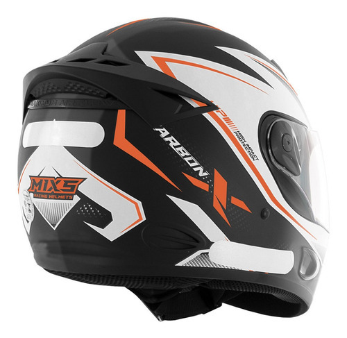 Capacete Mixs Mx2 Carbon X  Fechado Para Moto Pro Tork Tamanho Do Capacete 58 Cor Laranja