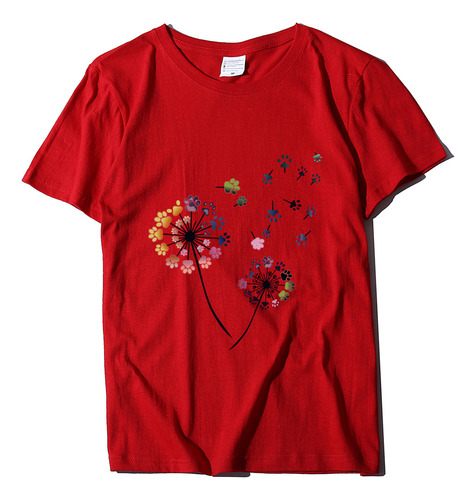 Camiseta Rosa M Mujer Primavera 2020 Huella Diente De León