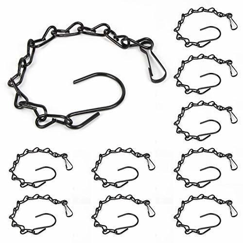 Tersale 10 Cadenas Para Colgar (9.5 Pulgadas, Negro) Con Gan