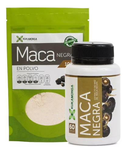 1 Maca Negra Cápsulas + 1 Maca Negra Polvo 100 G Sabor Sin sabor