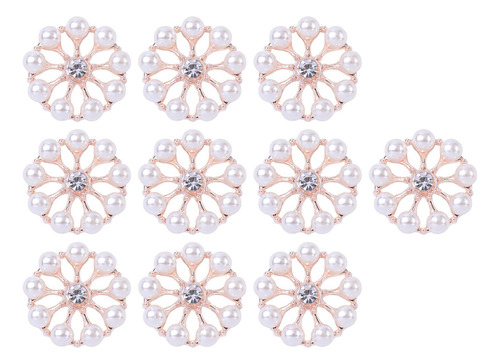 10 Piezas De Adornos De Flores Con Diamantes De Tipo E