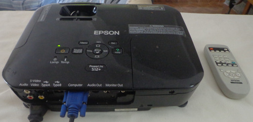 Projetor Epson Powerlite S12+ 2800lm + Controle Preto (Usado)