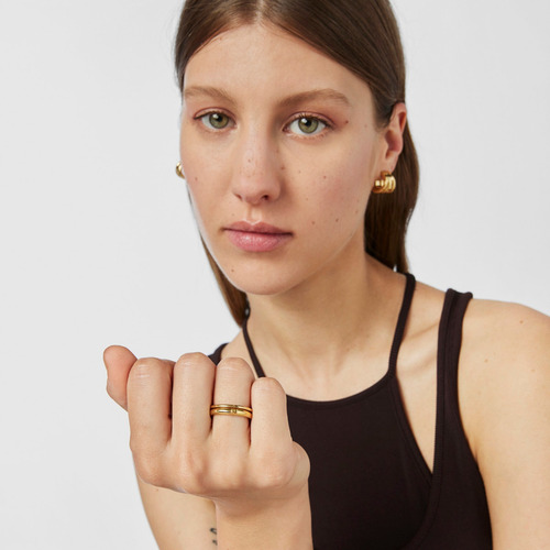 Pack De Anillos De Plata Vermeil Tous Fellow