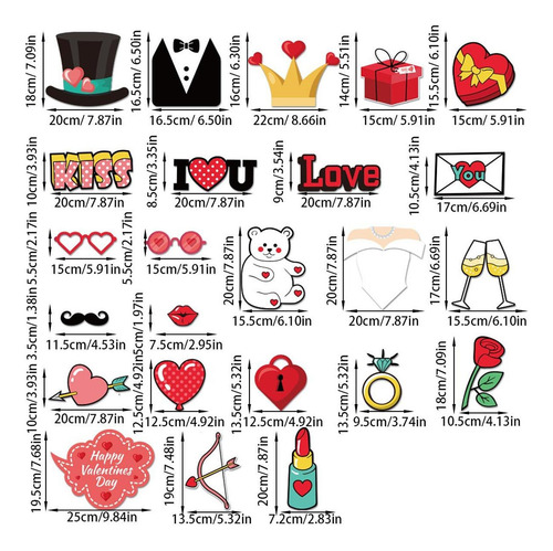 Marco De Accesorios Para Fotos Del Día De Valentín,