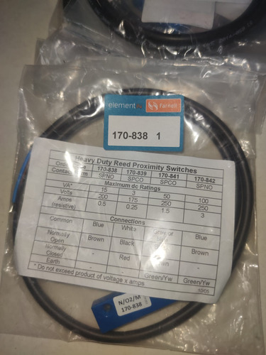 Farnell 170-838 Reed Proximity Switch N/o2/m (pack Of 5) Yyj