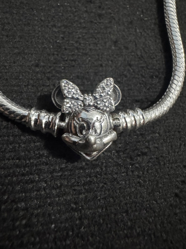 Pulsera De Plata Minnie Mouse Plateado 17 Cm 17 Cm
