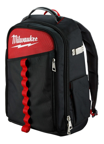 Mochila Contratista 22 Bolsillos Milwaukee 48-22-8202 Color Rojo/Negro