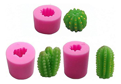 Paquete Moldes De 3 Moldes Para Velas De Cactus  Cactus Mold
