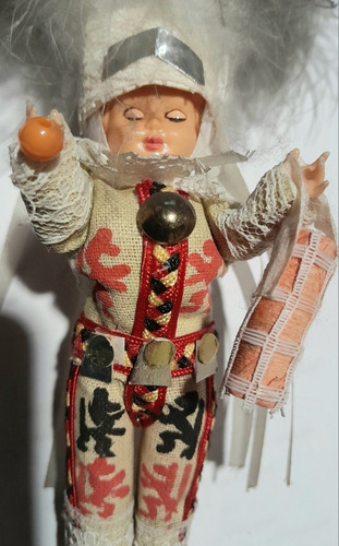 Muñeca Ojos Durmientes Bélgica Carnaval Gille De Binche 20cm