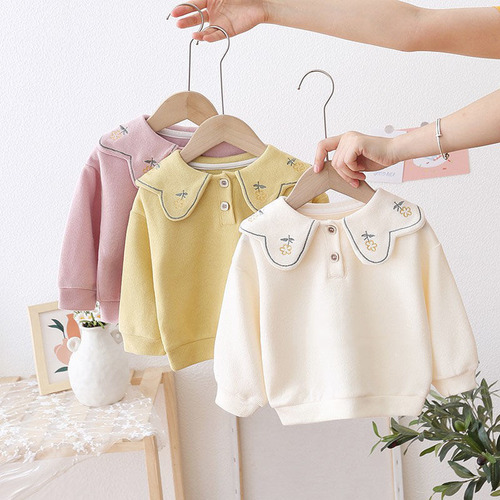 Sudadera Con Capucha De Algodón Con Bordado Floral Para Niña