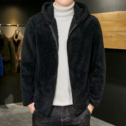 Chamarra Casual Termico Tipo Teddy Con Capucha Unisex
