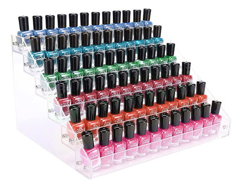 Organizador De Esmalte De Uñas, Ffowcye, 6 Capas De Acrílico