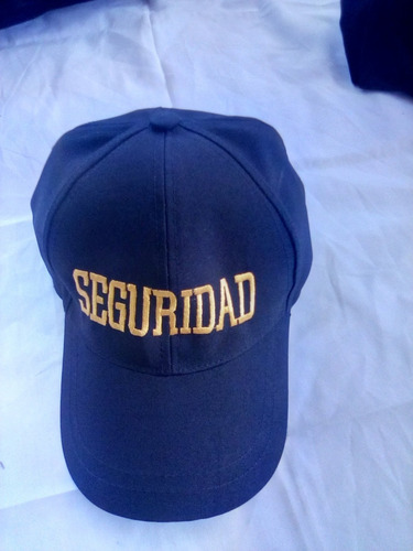 Gorra Negra Bordadas Seguridad