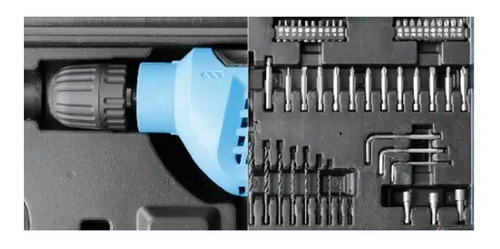 Imagen 4 de 4 de Kit Taladro C/maletin Gamma G1905kar 650w 10mm 72 Piezas P