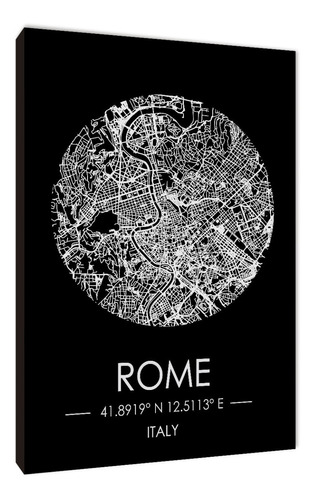 Cuadros Mapa Roma Varios Modelos 15x20