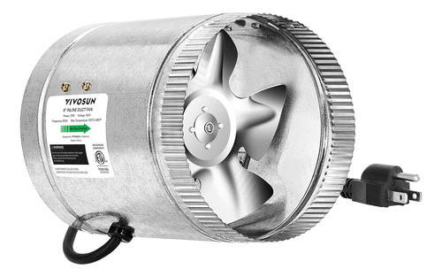 6 Inch Inline Duct Fan 240 Cfm, Hvac Extractor Ventilac...