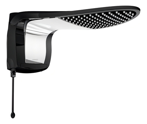 Regadera eléctrica de pared Lorenzetti Acqua Ultra Wave negra cromada 5.5kW