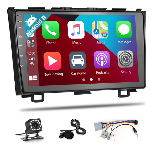 Autoestéreo De 9 In Con Android 11 P/honda Crv 2007 - 2011