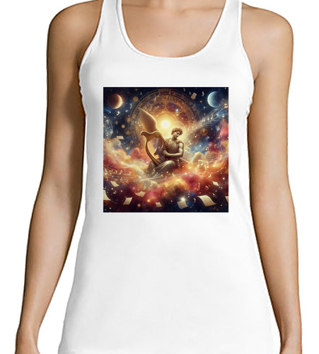 Musculosa Mujer Dios Apolo Música Y Poesía Mitologia M3