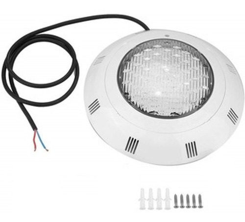 Luz Para Piscina | Led 15w 12v | Aro Blanco| Plano | España