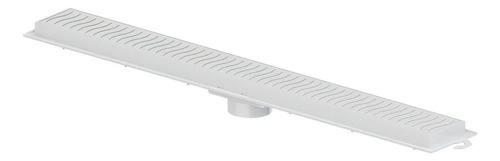 Desagüe lineal con rejilla, 50 cm, blanco, plano, diseño Tiger