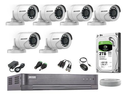 Cámaras Seguridad Exterior Kit 6 Hd 720p + Disco 2tb P2p