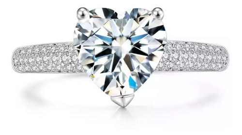 Anillo De Compromiso Oro 18k Con Diamantes Swarosvki Regalo