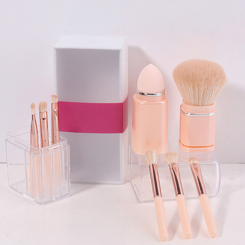 Set De Brochas De Maquillaje Retráctiles Para Cosméticos Fac