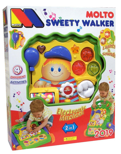Imagen 2 de 10 de Caminador Para Bebe Con Actividades Molto