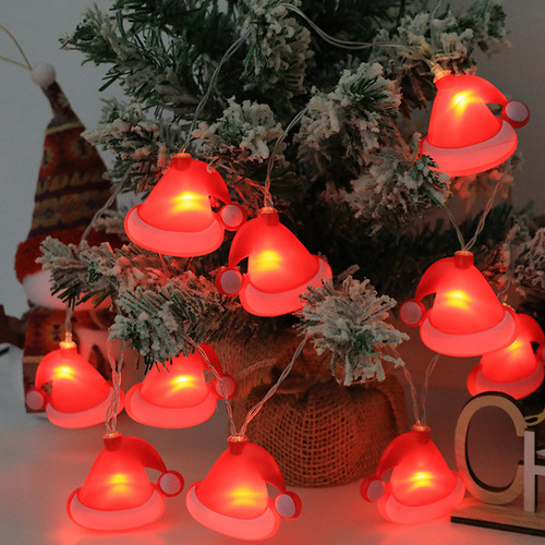 Christmas Decorations Led Santa Hat Lights String Decoration