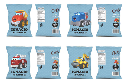 Chip Bag Kit Imprimible Bolsitas: Máquinas Excavadoras +edit