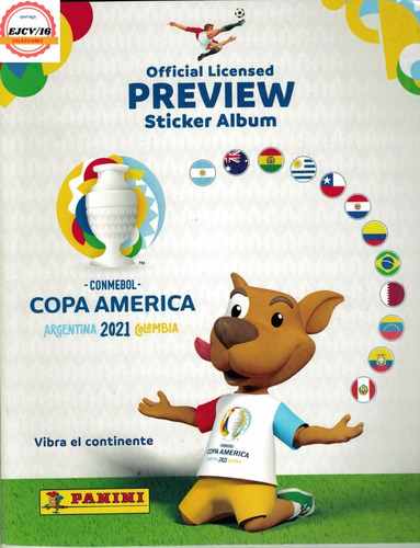 Álbum Copa América  Preview 2021 Completo Panini