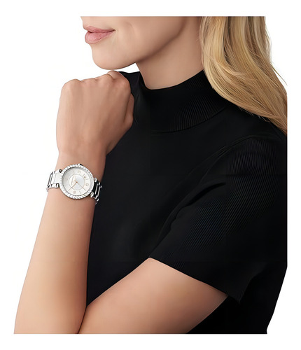 Reloj Michael Kors Parker Mk4694 Plateado Mujer Color de la correa Plata Color del bisel Blanco Color del fondo Nácar