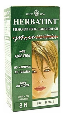 Herbatint 8n Permanent Herbal Light Blonde Haircolor Gel Kit