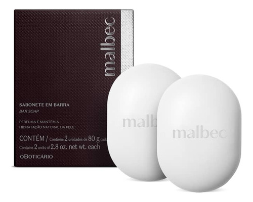 Sabonete Barra Malbec Clássico O Boticário 2x80g