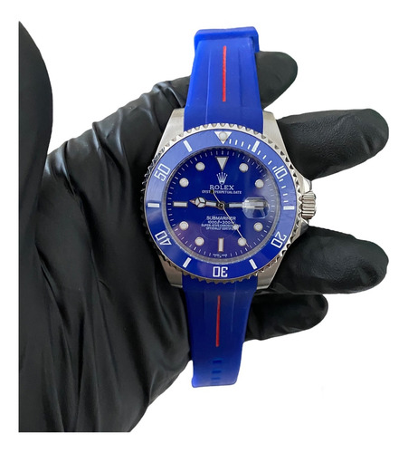 Compatible Con: Reloj Rolex Submariner Azul Caucho 44mm (Reacondicionado)