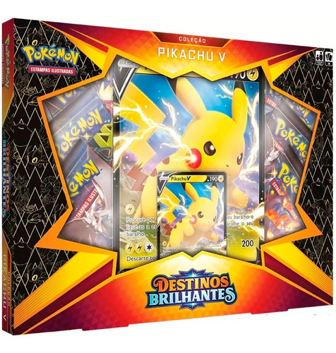 Pokémon Box Pikachu V Destinos Brilhantes Copag Portugues